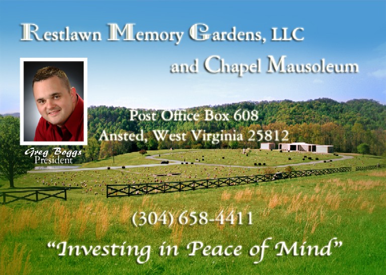 restlawn memory Ansted WV cemetery burial arrangements